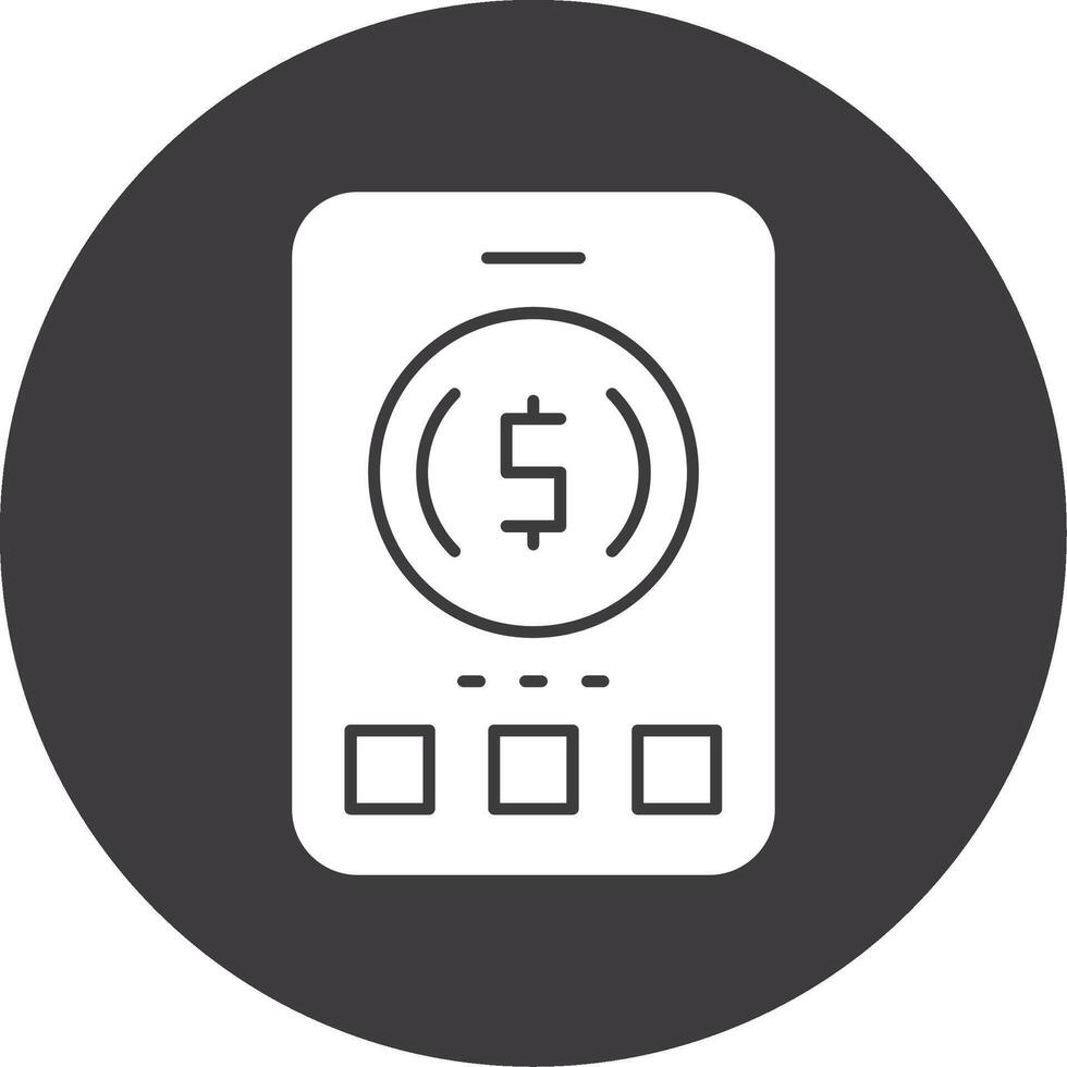 Coin Glyph Circle Icon vector