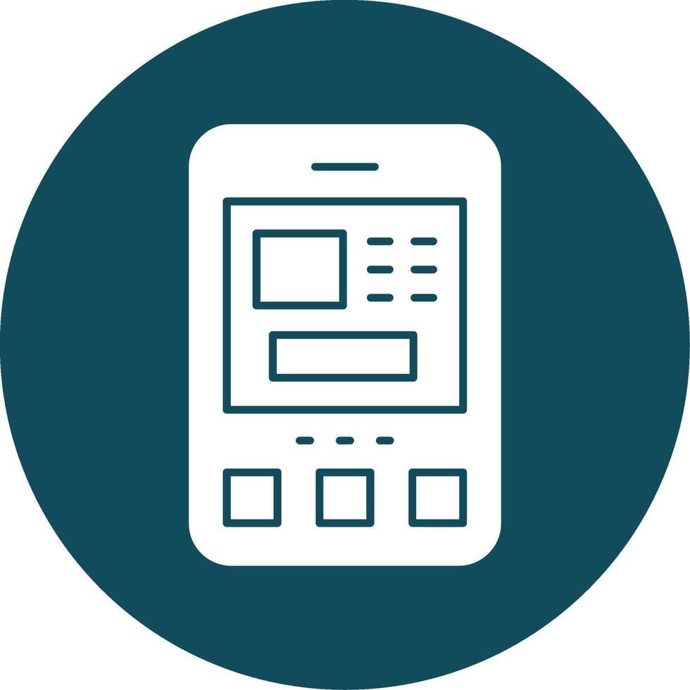 ATM Glyph Circle Icon vector