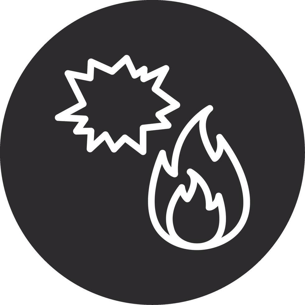 Blaze Burst Inverted Icon vector