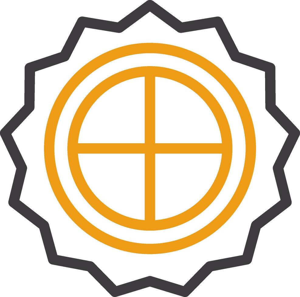 Moon Cake Two Color Icon vector