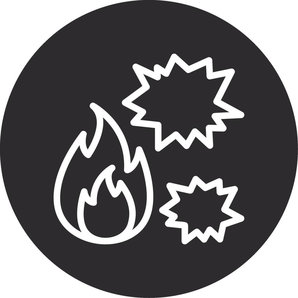 Blaze Burst Inverted Icon vector