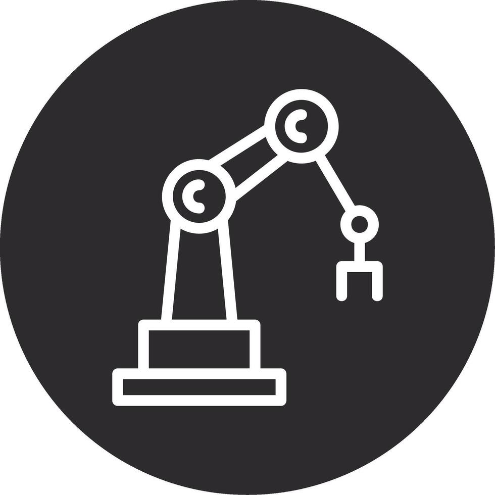 industrial robot invertido icono vector