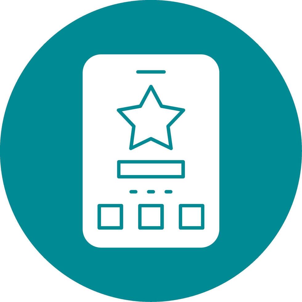 Star Glyph Circle Icon vector