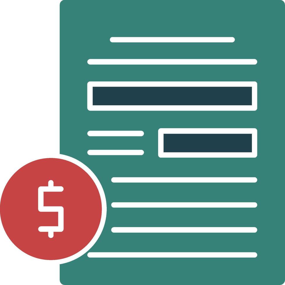 Compensation Glyph Multi Color Icon vector