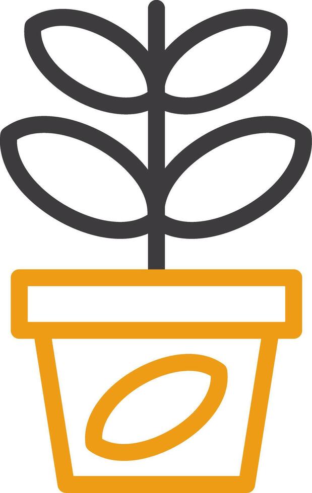 Jade Plant Two Color Icon vector