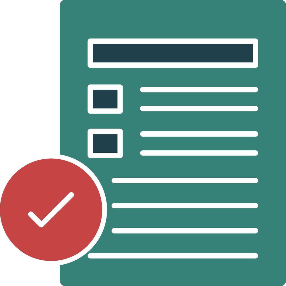 Test Glyph Multi Color Icon vector