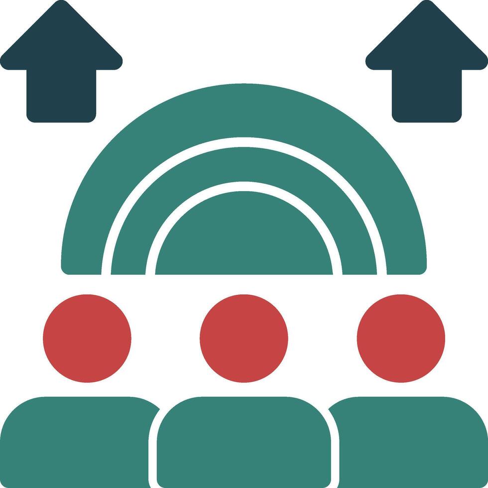 Inclusion Glyph Multi Color Icon vector