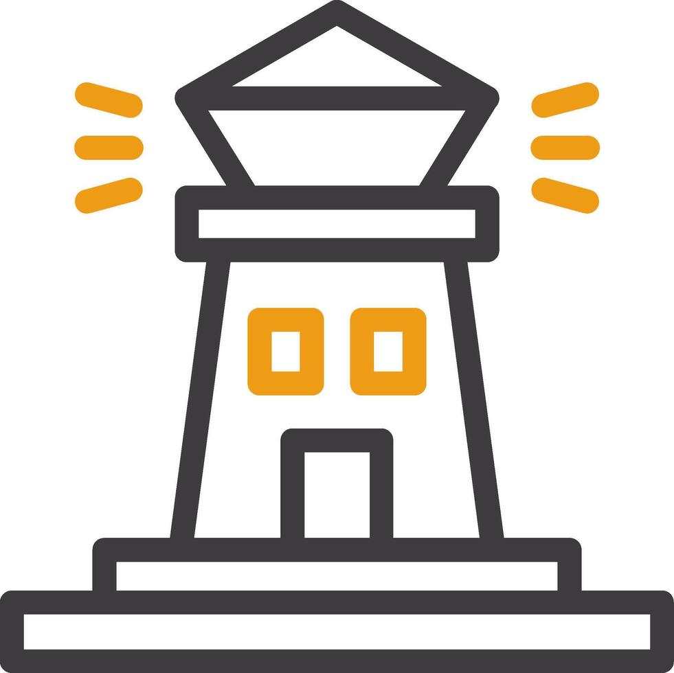 Lighthouse Two Color Icon vector