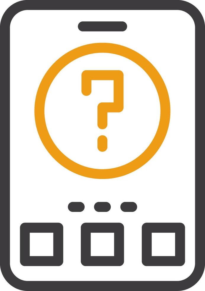 Question Mark Two Color Icon vector