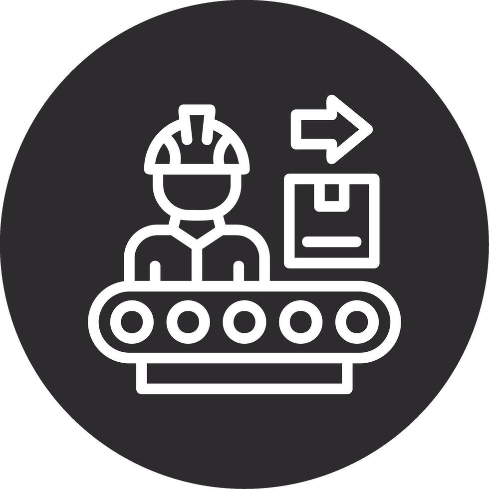 Manufacturing Process Inverted Icon vector