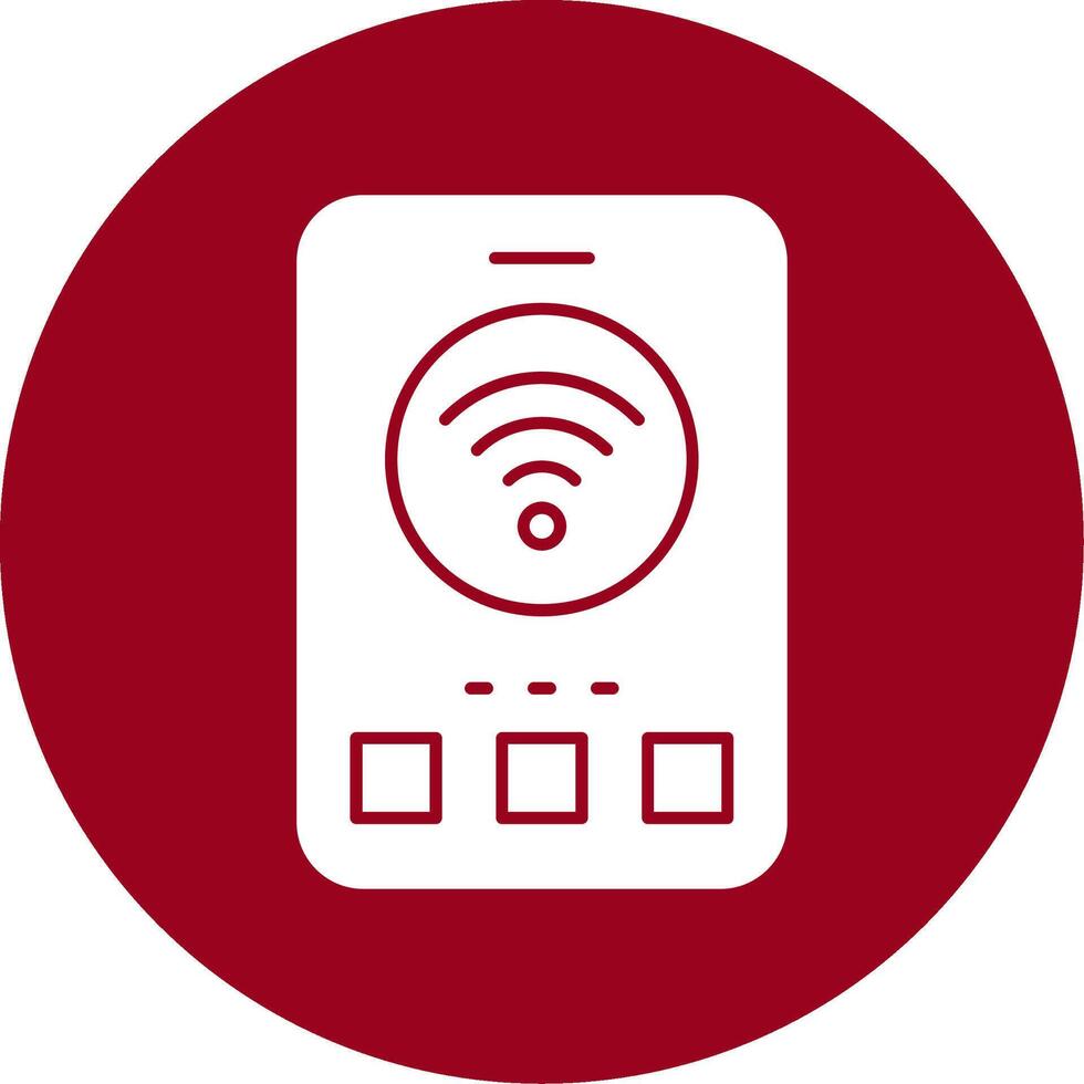 Wi-Fi Glyph Circle Icon vector
