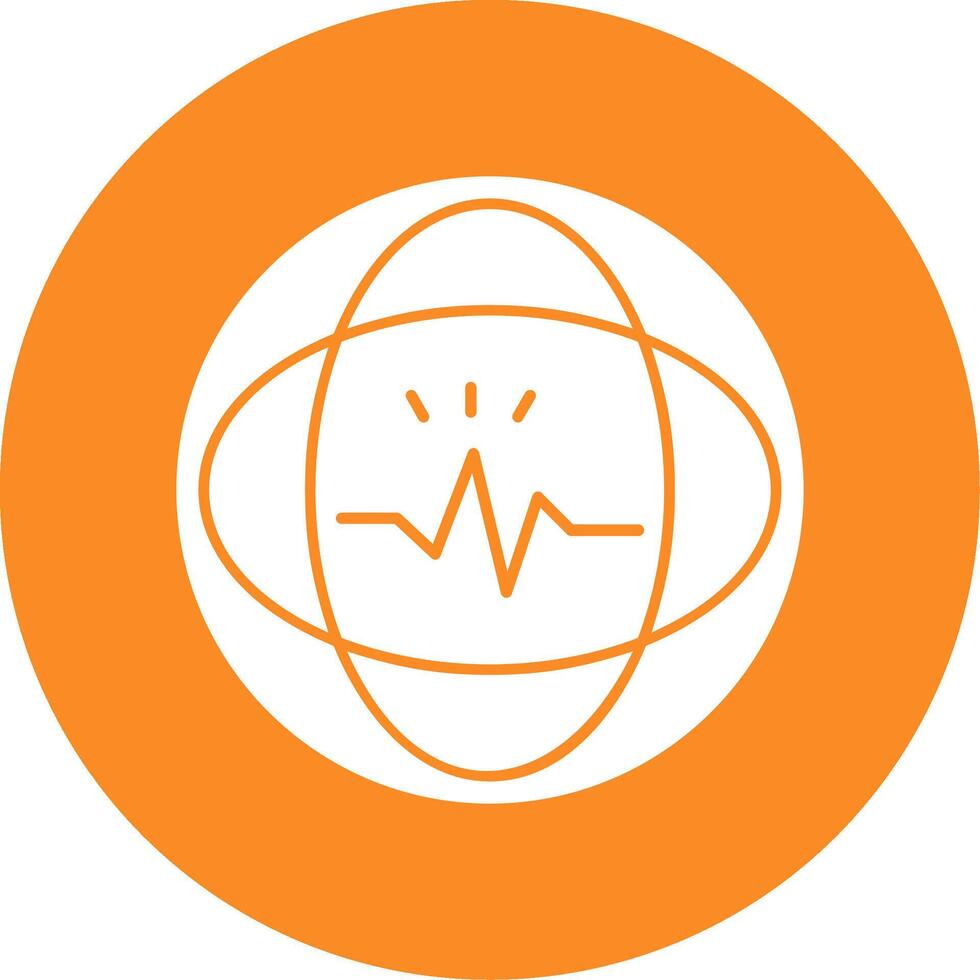 Swift Spark Glyph Circle Icon vector