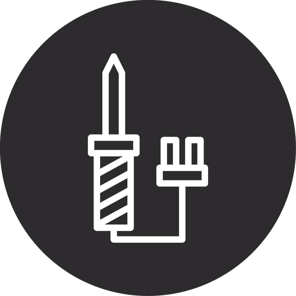 Soldering Iron Inverted Icon vector