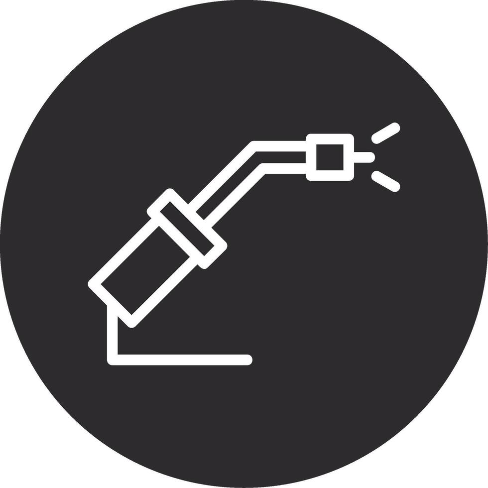 Welding Torch Inverted Icon vector