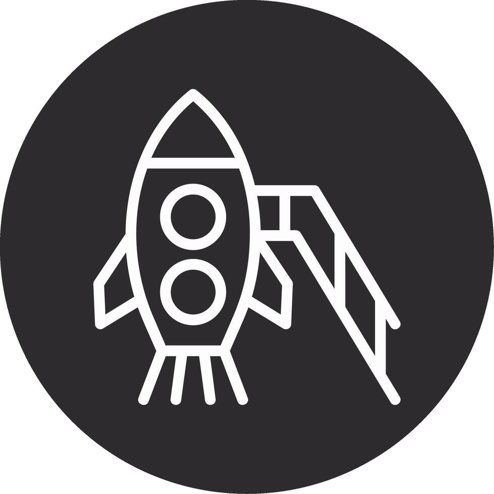 Rocket Inverted Icon vector