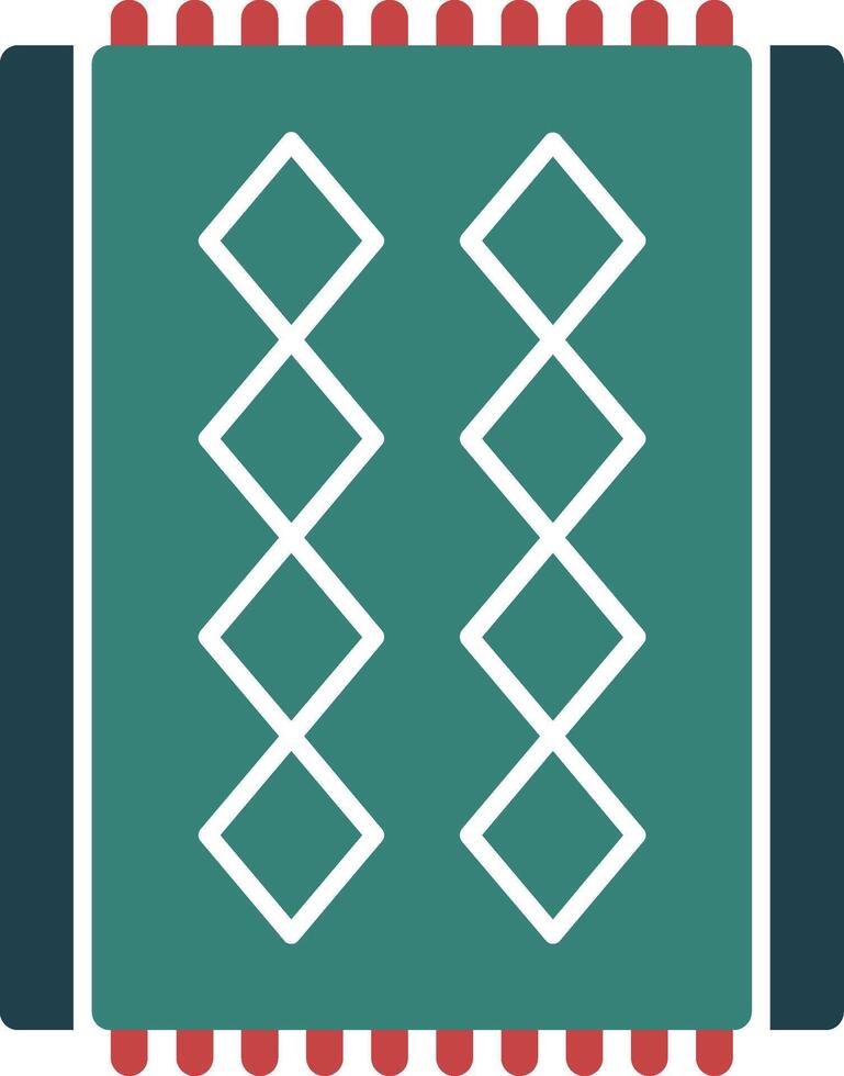 Red Carpet Glyph Multi Color Icon vector