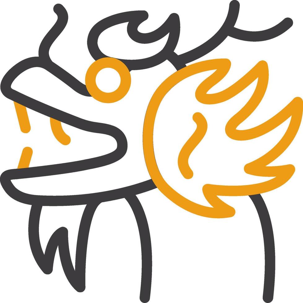Dragon Two Color Icon vector