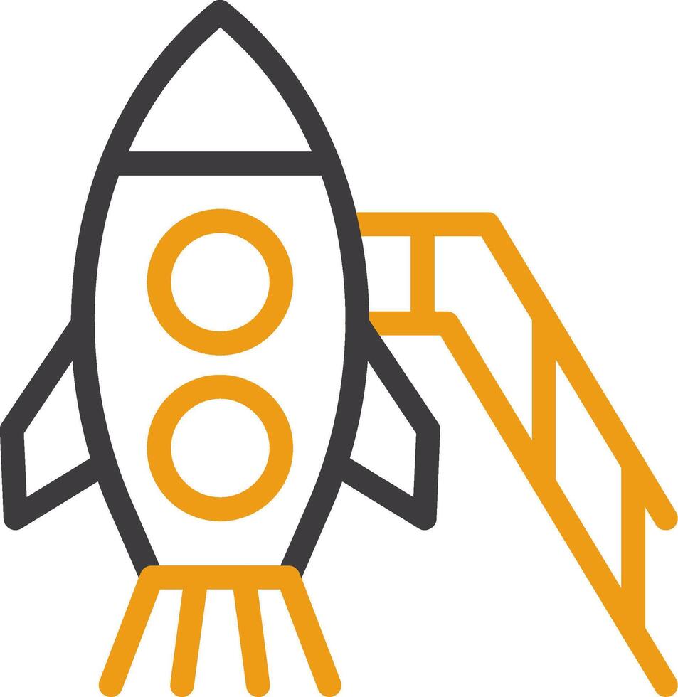 Rocket Two Color Icon vector