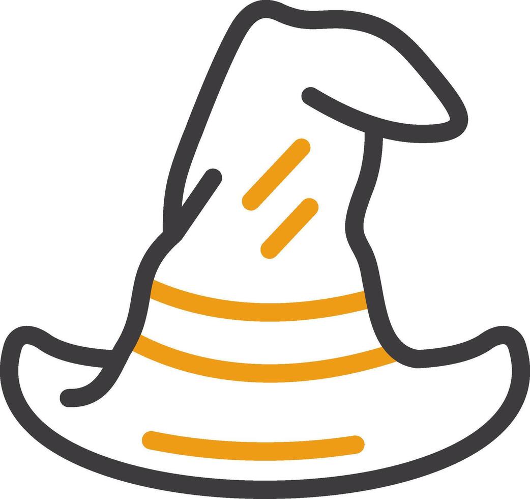 Wizard Hat Two Color Icon vector