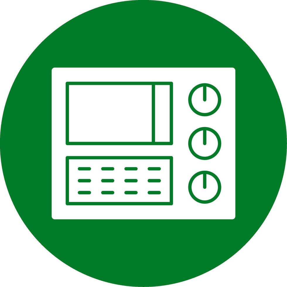 Control Panel Glyph Circle Icon vector