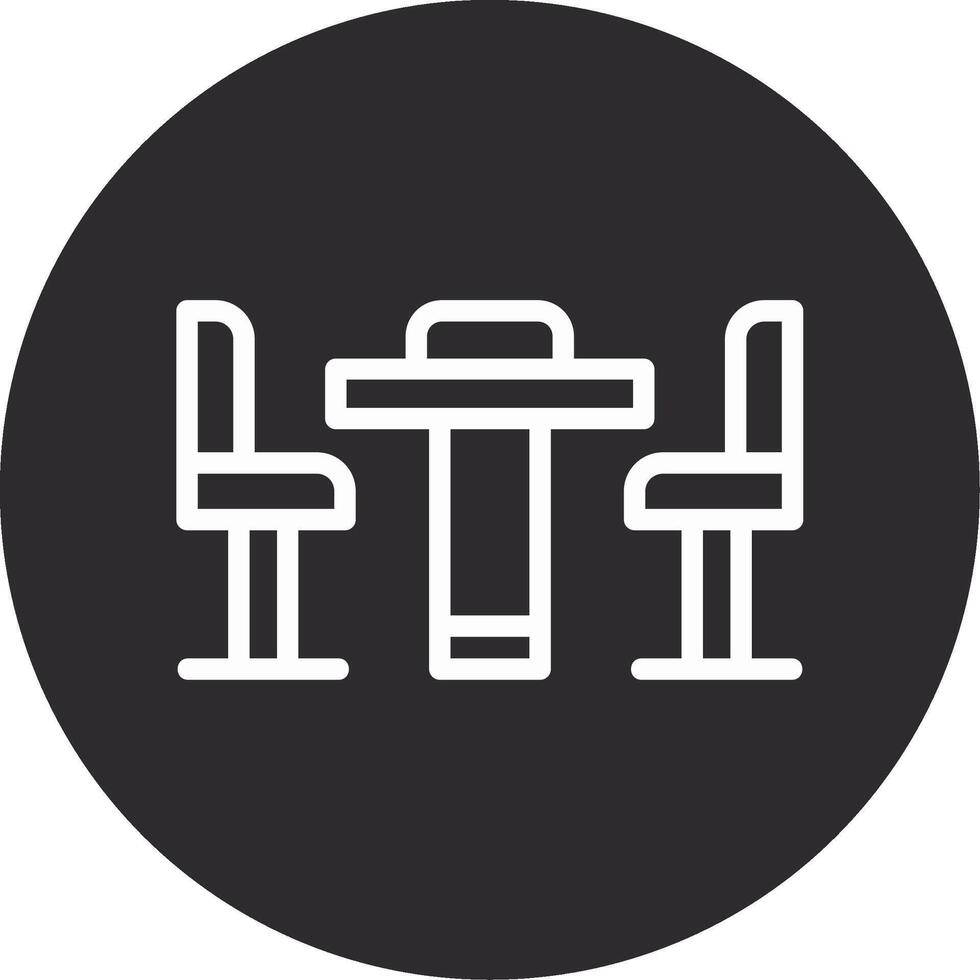 Conference Table Inverted Icon vector