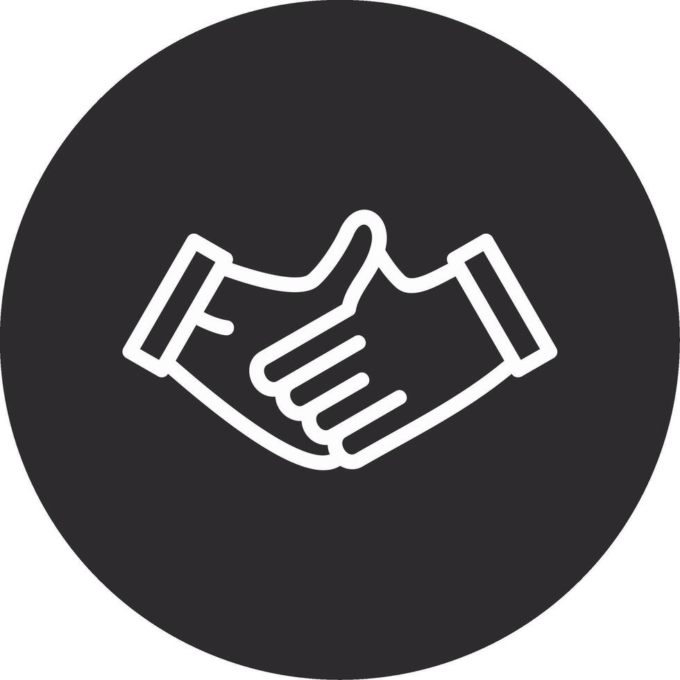 Handshake Inverted Icon vector