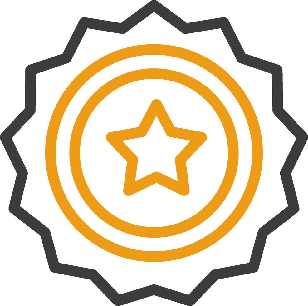 Sheriff Badge Two Color Icon vector