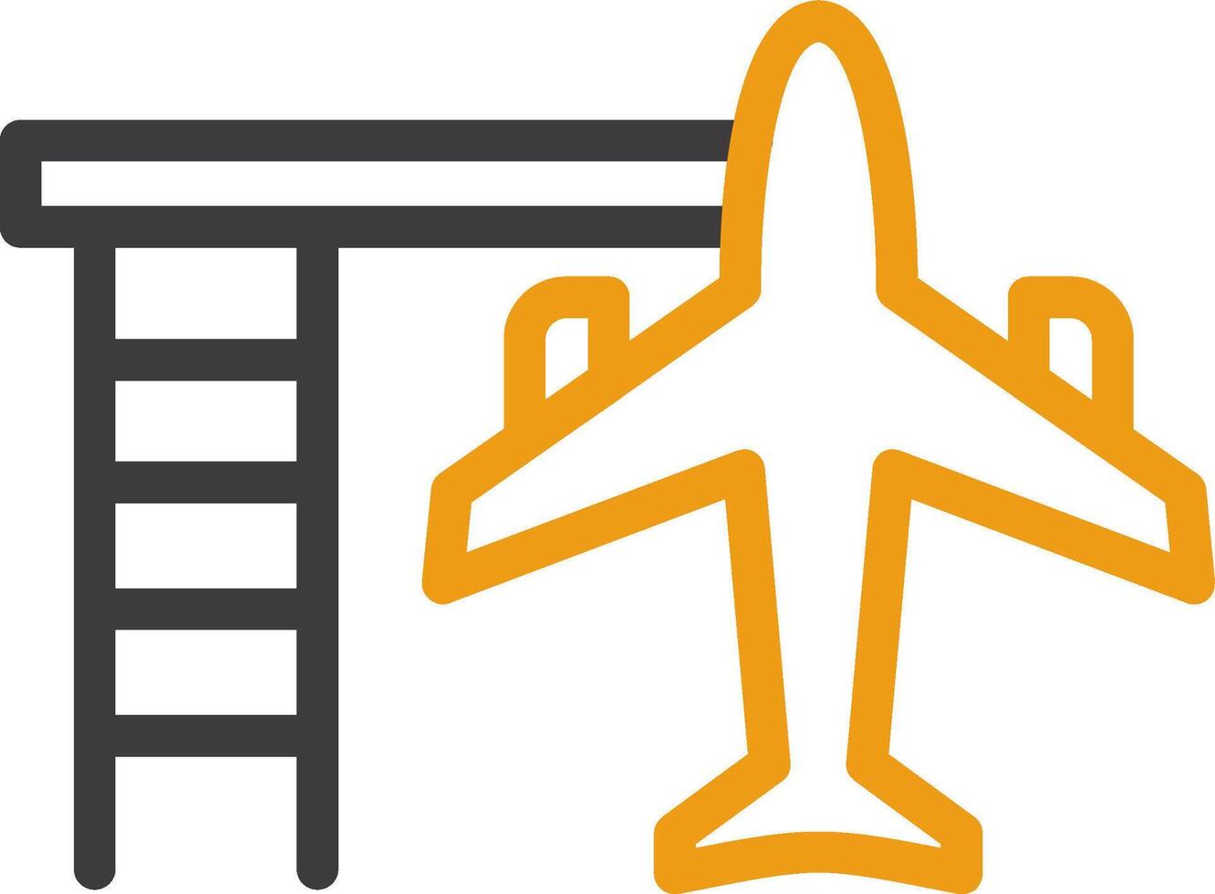 Airplane Two Color Icon vector