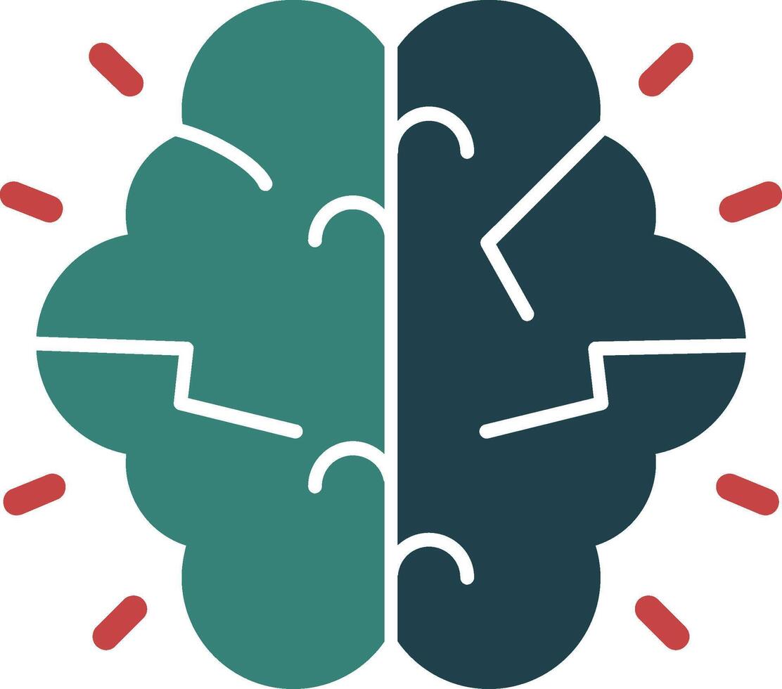 Brainstorming Glyph Multi Color Icon vector