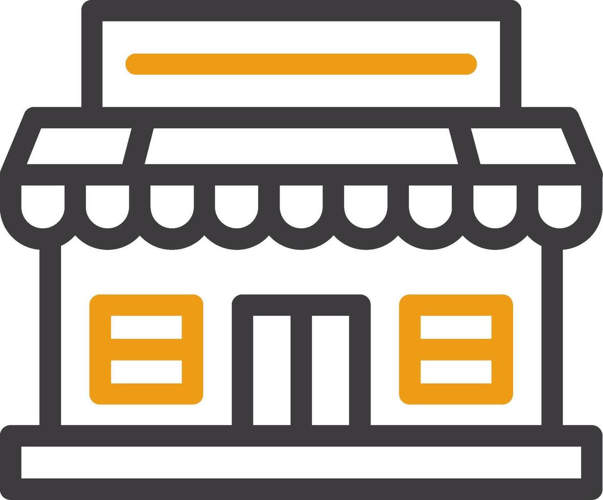 Market Two Color Icon vector