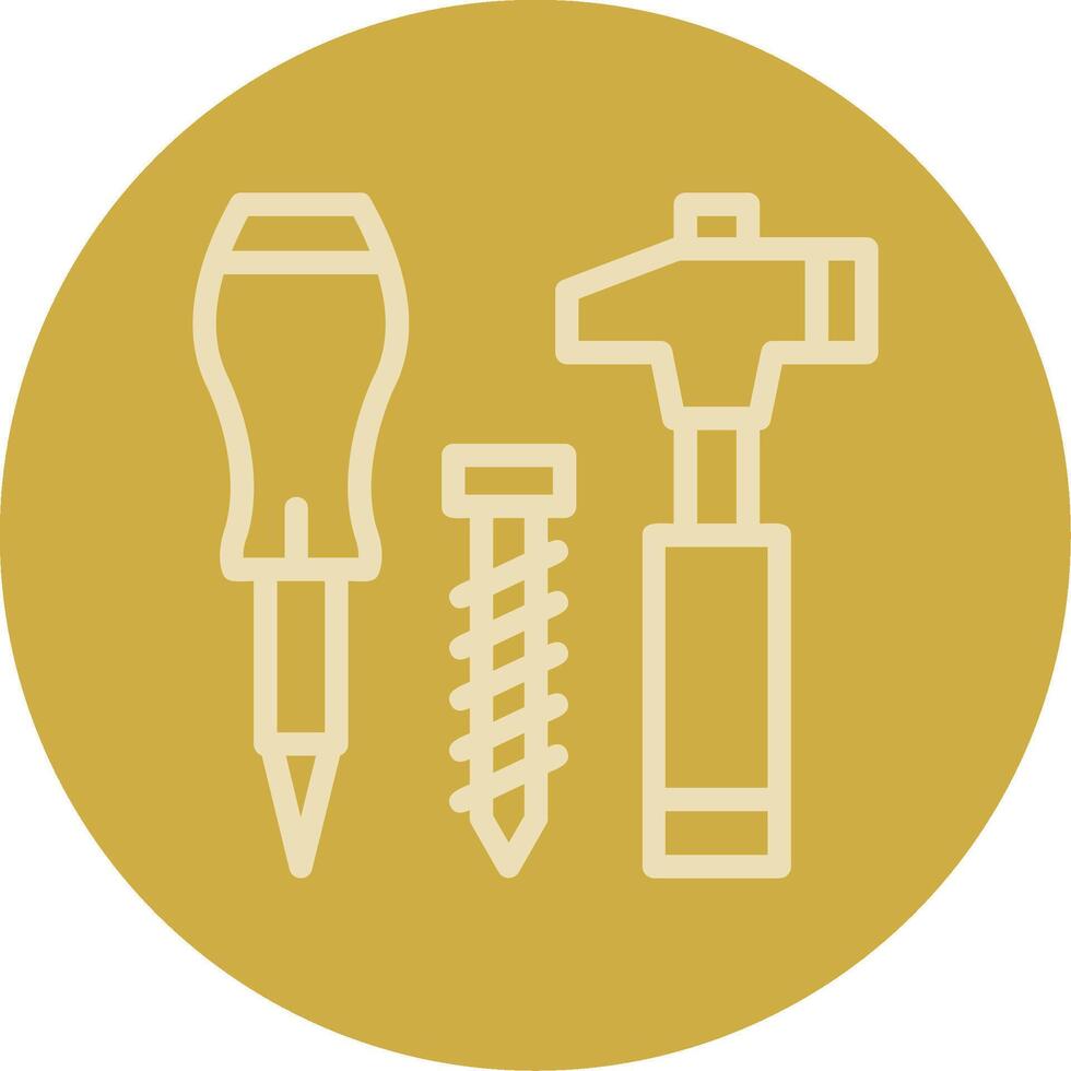 Maintenance Tools Line Multi color Icon vector