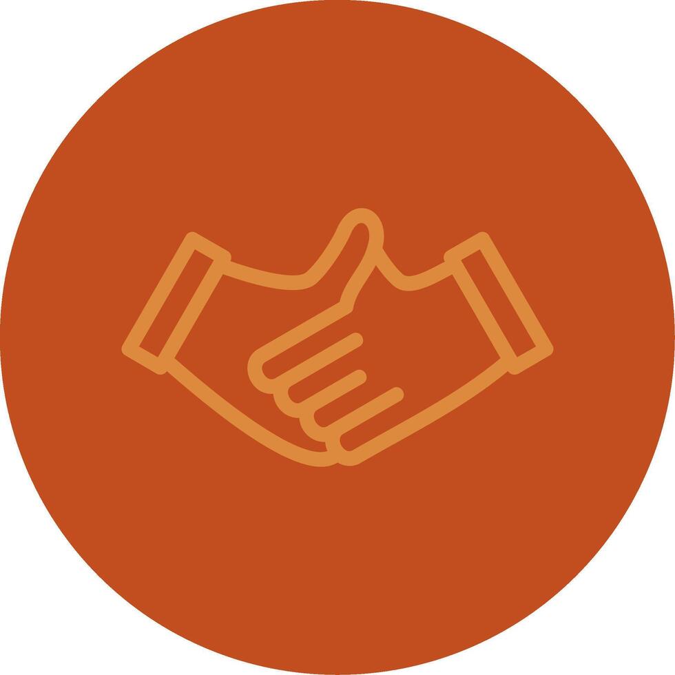 Handshake Line Multi color Icon vector