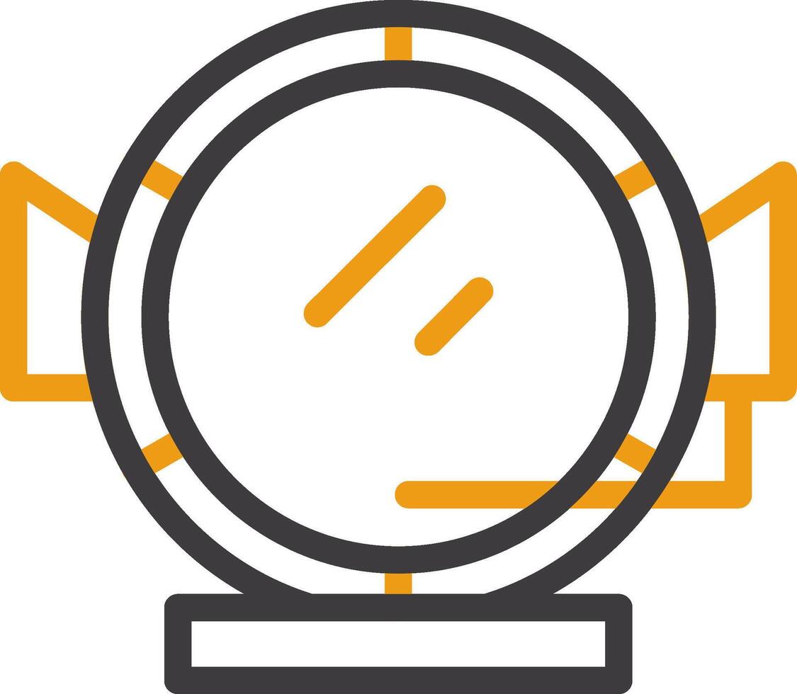 Astronaut Helmet Two Color Icon vector
