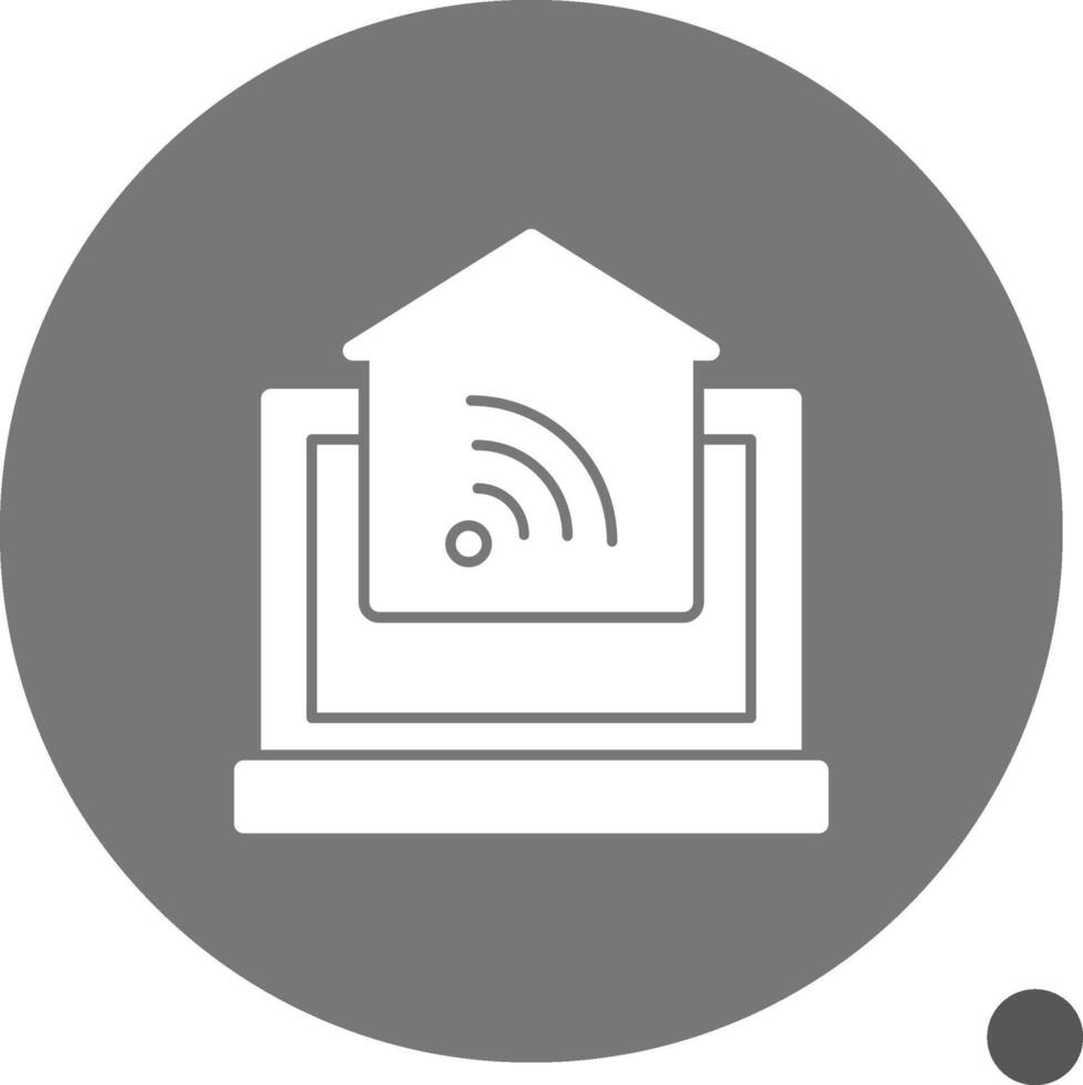 hogar automatización glifo sombra icono vector