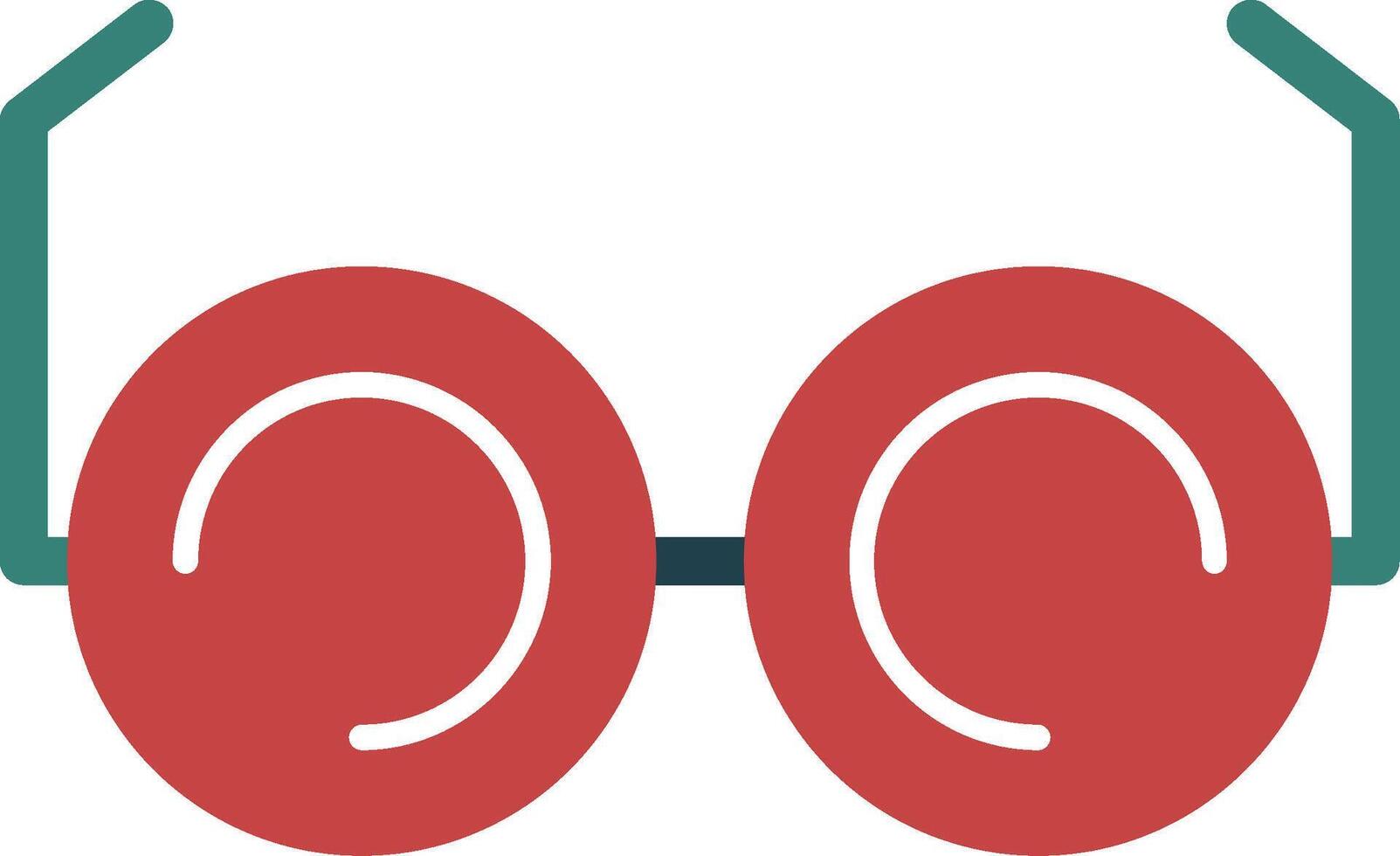 Glasses Glyph Multi Color Icon vector
