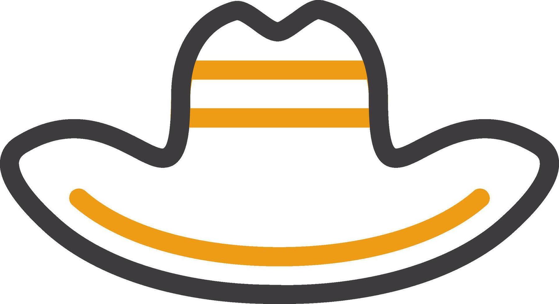 Cowboy Hat Two Color Icon vector