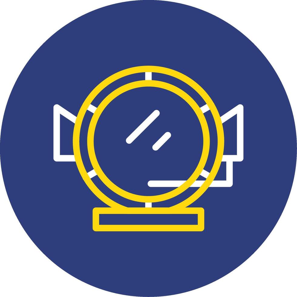 Astronaut Helmet Dual Line Circle Icon vector
