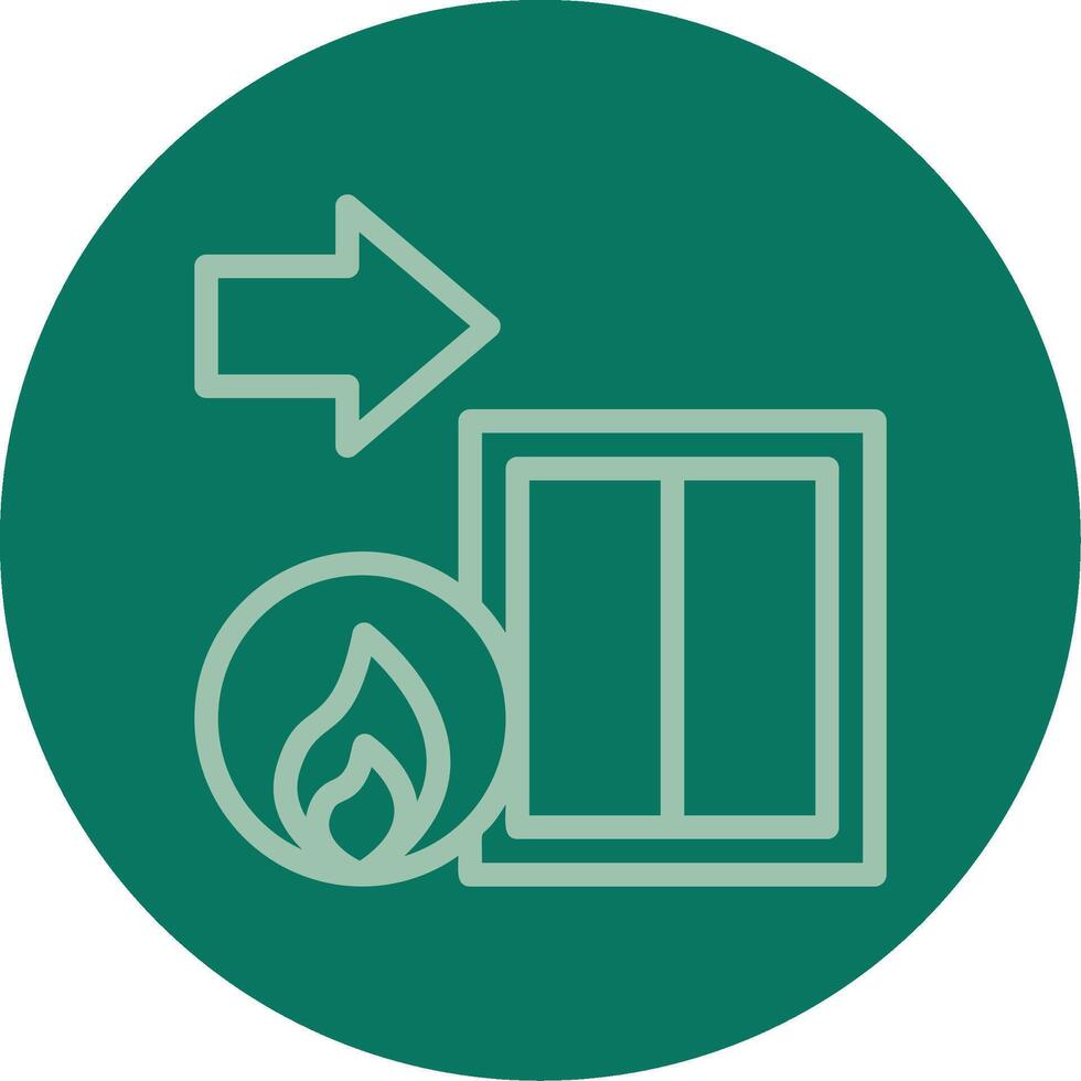 Factory Exit Line Multi color Icon vector