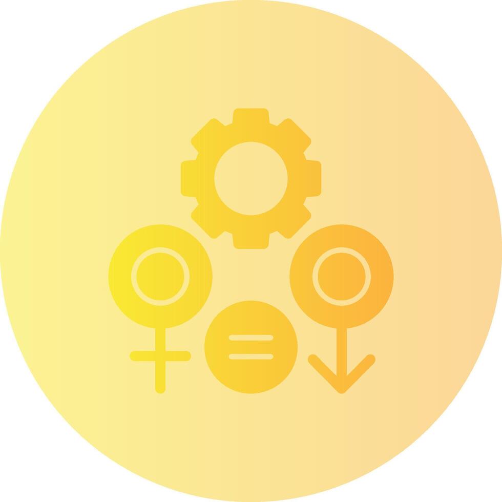 Gender Equality Gradient Circle Icon vector