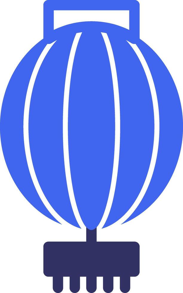 Red Lantern Solid Two Color Icon vector