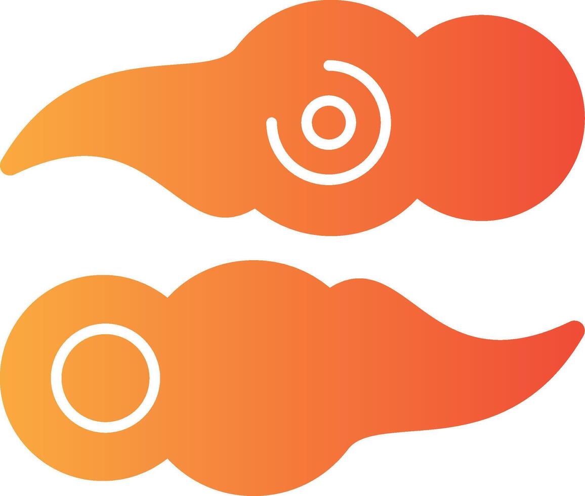 Auspicious Cloud Solid Multi Gradient Icon vector