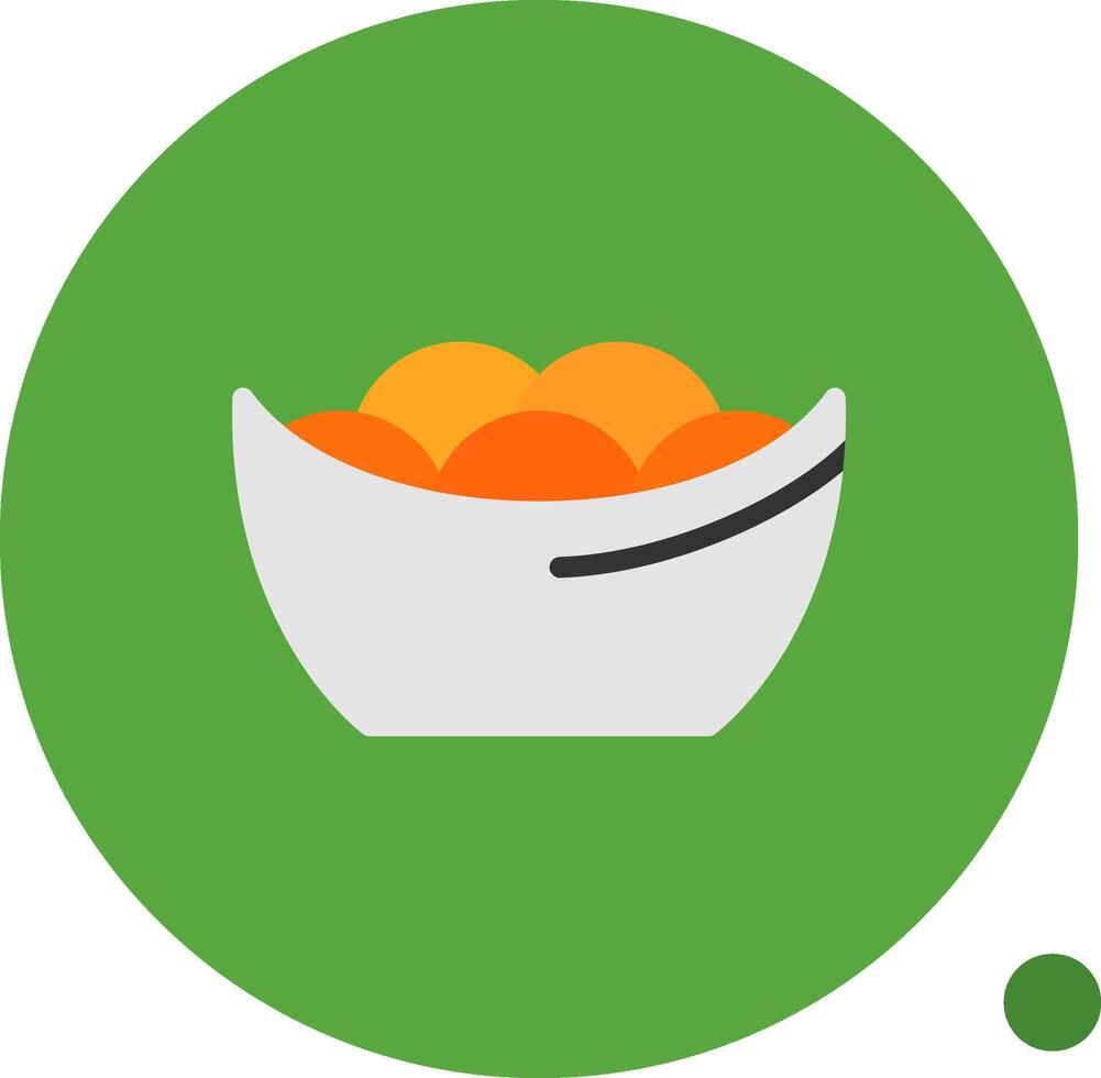Tangyuan Flat Shadow Icon vector