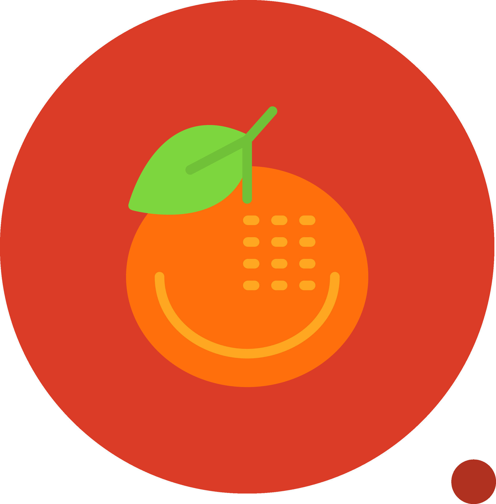 Mandarin Orange Flat Shadow Icon 40891949 Vector Art at Vecteezy