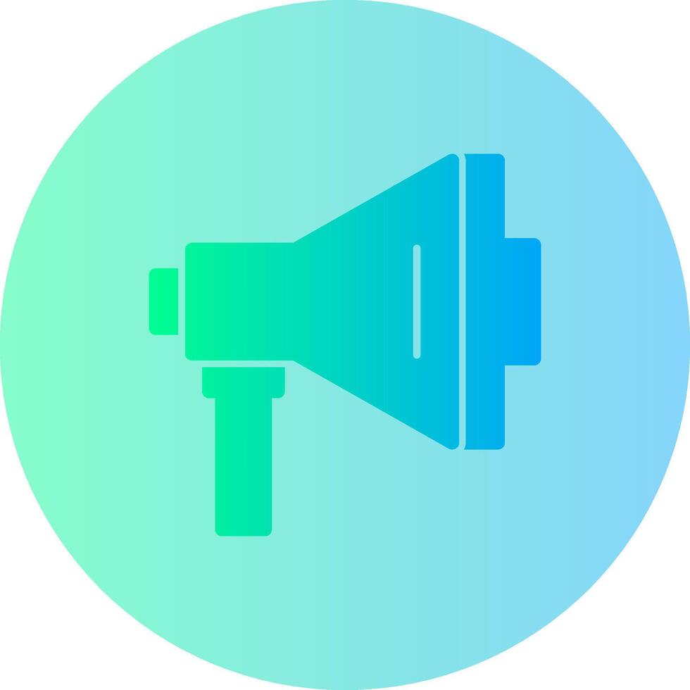 Megaphone Gradient Circle Icon vector