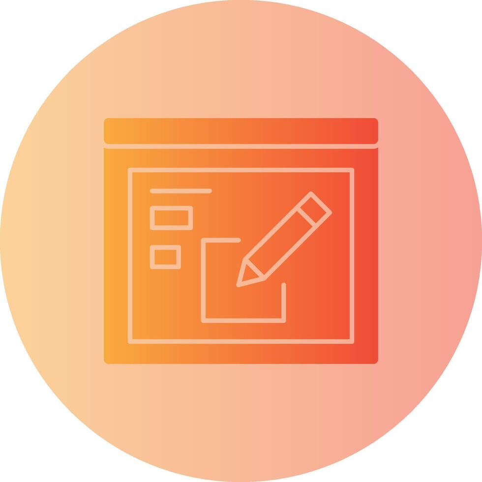 Edit Gradient Circle Icon vector