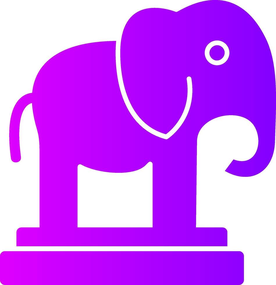 Auspicious Elephant Solid Multi Gradient Icon vector