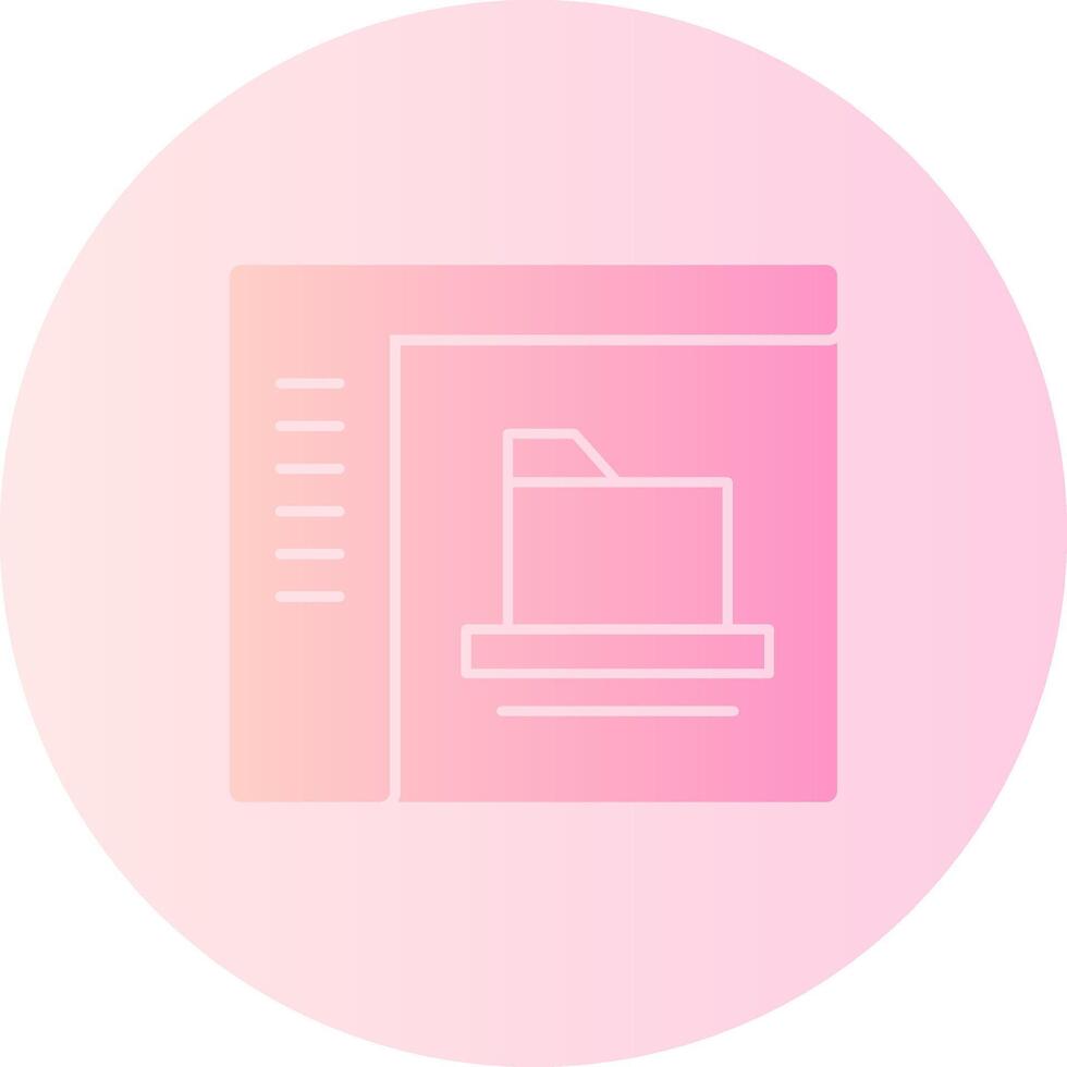 Folder Gradient Circle Icon vector