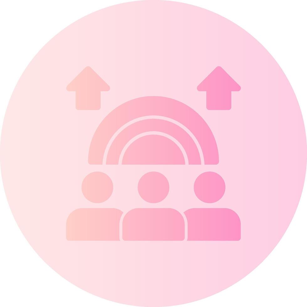 Inclusion Gradient Circle Icon vector
