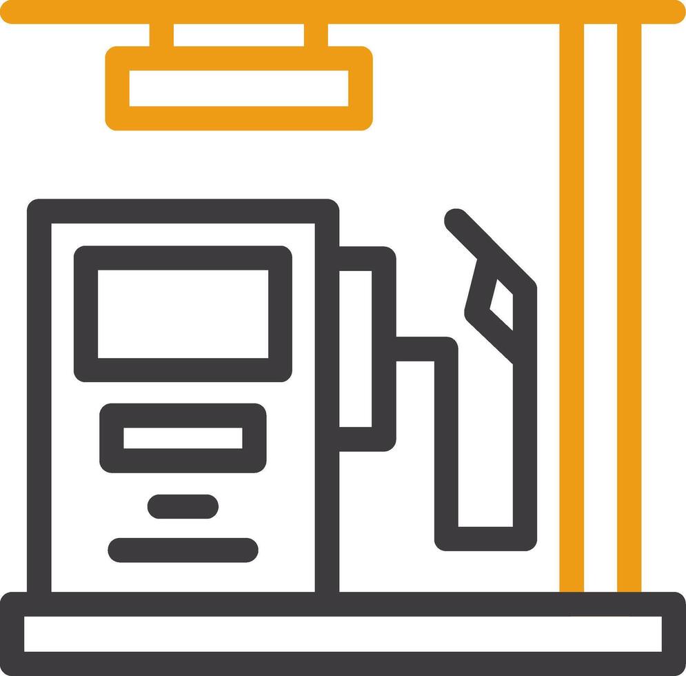 Gas Station Two Color Icon vector