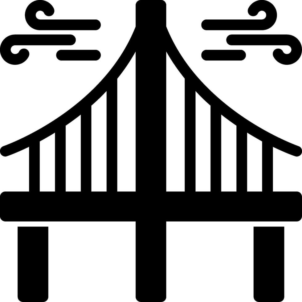 puente sólido multi degradado icono vector